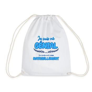 Naissance de Génie pour Hommes - Sac de sport léger - blanc - Devant