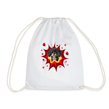 Conception de chien comique - Pow - Shih Tzu - Sac de sport léger - blanc - Devant