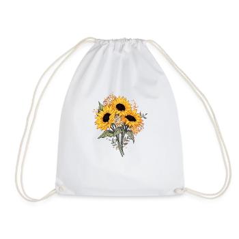 Bouquet de tournesol Amoureux Mignon Fleurs Jaunes Humour - Sac de sport léger - blanc - Devant