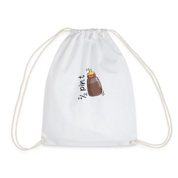 Humorous Breastfeeding Babies Mommas Appreciation - Drawstring Bag - white - Front