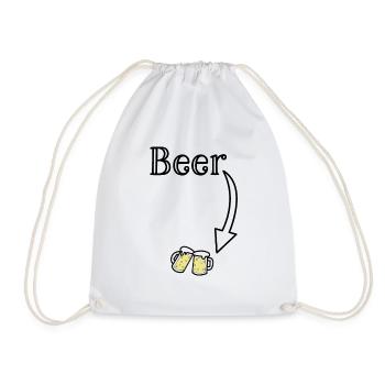 Humorous Drinks Crafting Brewery Illustration - Drawstring Bag - white - Front