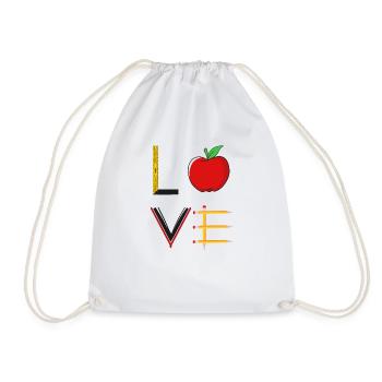 Drôle d’appréciation des enseignants Illustration de l’amour - Sac de sport léger - blanc - Devant