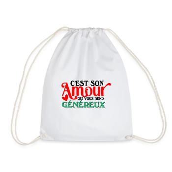 C'est son amour - Sac de sport léger - blanc - Devant