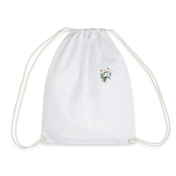 Floral Patch Humor Flowers Daisy Lover Cool Pun - Drawstring Bag - white - Front