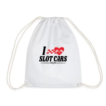 I Love Slot Cars Racing Lover Gift Idea - Turnbeutel - Weiß - Vorne