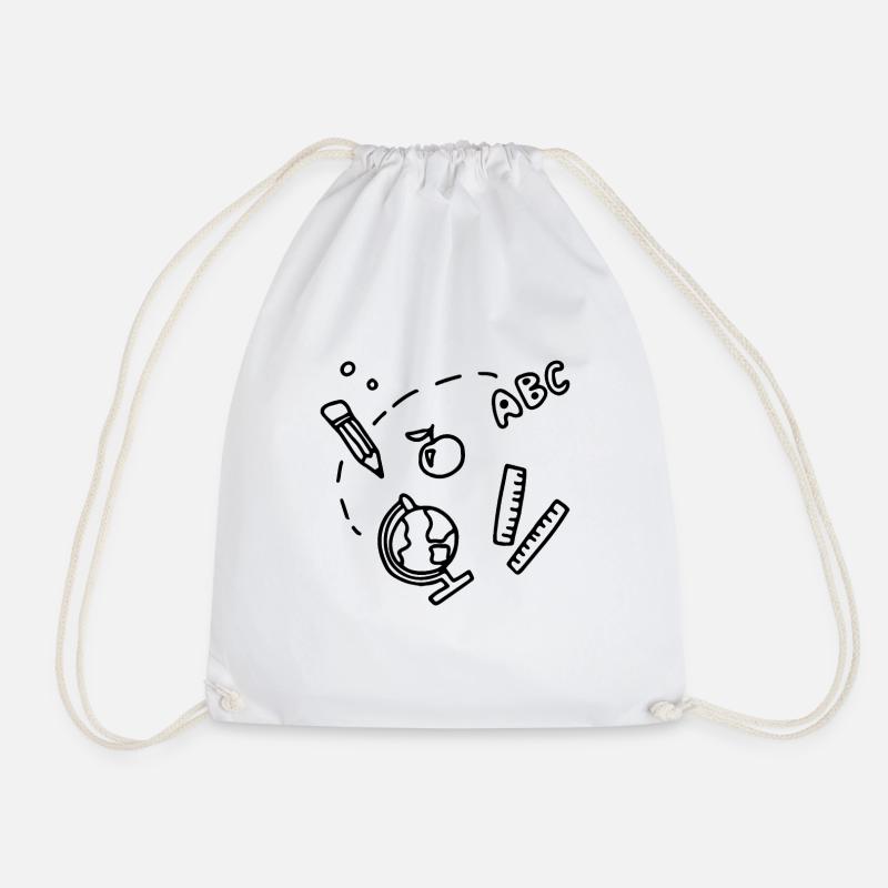 School enrollment - for all inquisitive people - Drawstring Bag - white