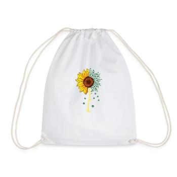 Sonnenblume Cannabis Weed Leaf Lover Marihuana Cool - Turnbeutel - Weiß - Vorne