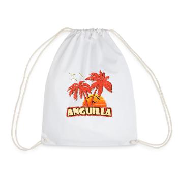 Anguilla Vintage-Sonnenuntergang - Turnbeutel - Weiß - Vorne