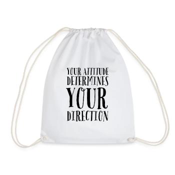 Adoptez votre attitude : définissez votre propre parcours - Sac de sport léger - blanc - Devant