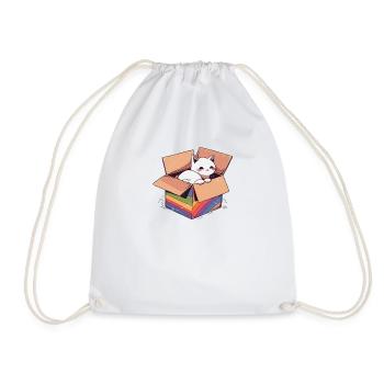 Pet Lover Transgender Lesbian Gay LGBT Rainbow Pun - Drawstring Bag - white - Front