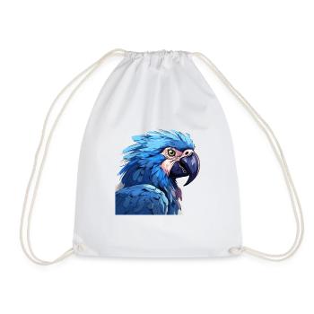 Hyacinth Macaw - Drawstring Bag - white - Front