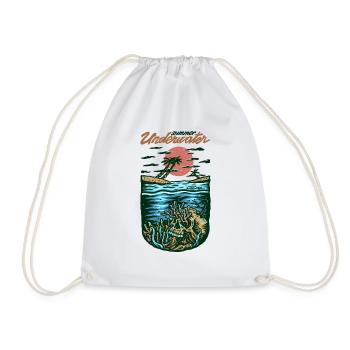 Crâne dans la mer - Sac de sport léger - blanc - Devant