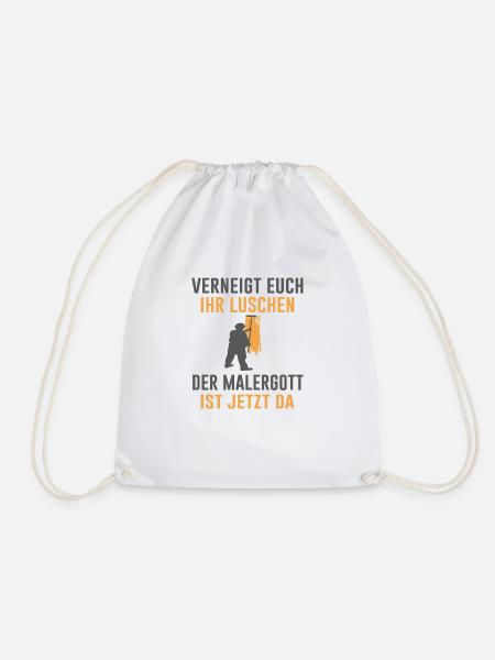 Maler Geschenk lustige Sprüche Handwerk - Turnbeutel - Weiß