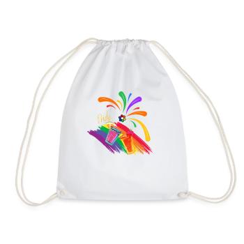 Drinks full of colors pride - Drawstring Bag - white - Front