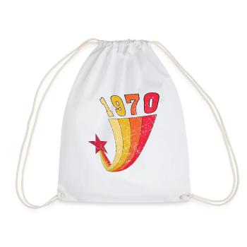 1970 retro cumpleaños arco iris vintage estrella - Sac de sport léger - blanc - Devant