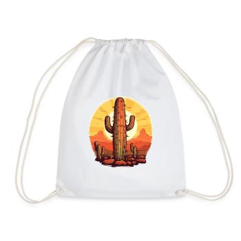 Cactus - Drawstring Bag - white - Front