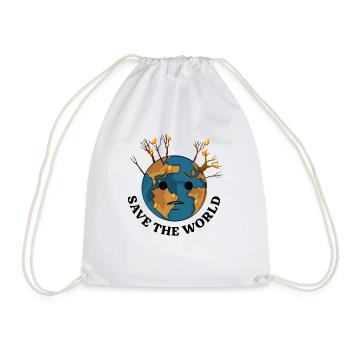 Klimawandel Save The World Design - Turnbeutel - Weiß - Vorne