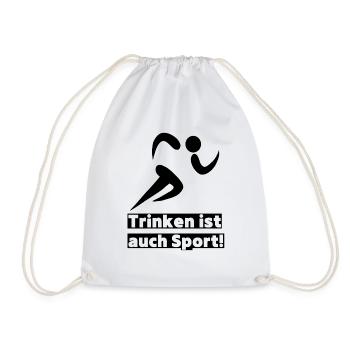 Trinken ist auch Sport! Party, Mallorca, JGA! - Turnbeutel - Weiß - Vorne