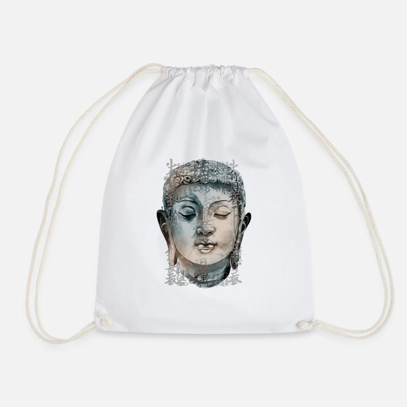 Buddha - Drawstring Bag - white