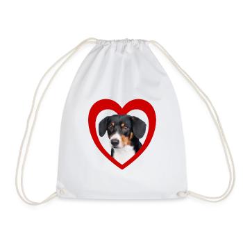 Amoureux des chiens - Dogs Heart Entlebucher Mountain Dog - Sac de sport léger - blanc - Devant