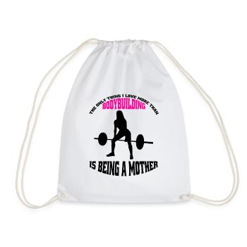 Bodybuilding Fitness Sportler Mama Fitnesssport - Turnbeutel - Weiß - Vorne