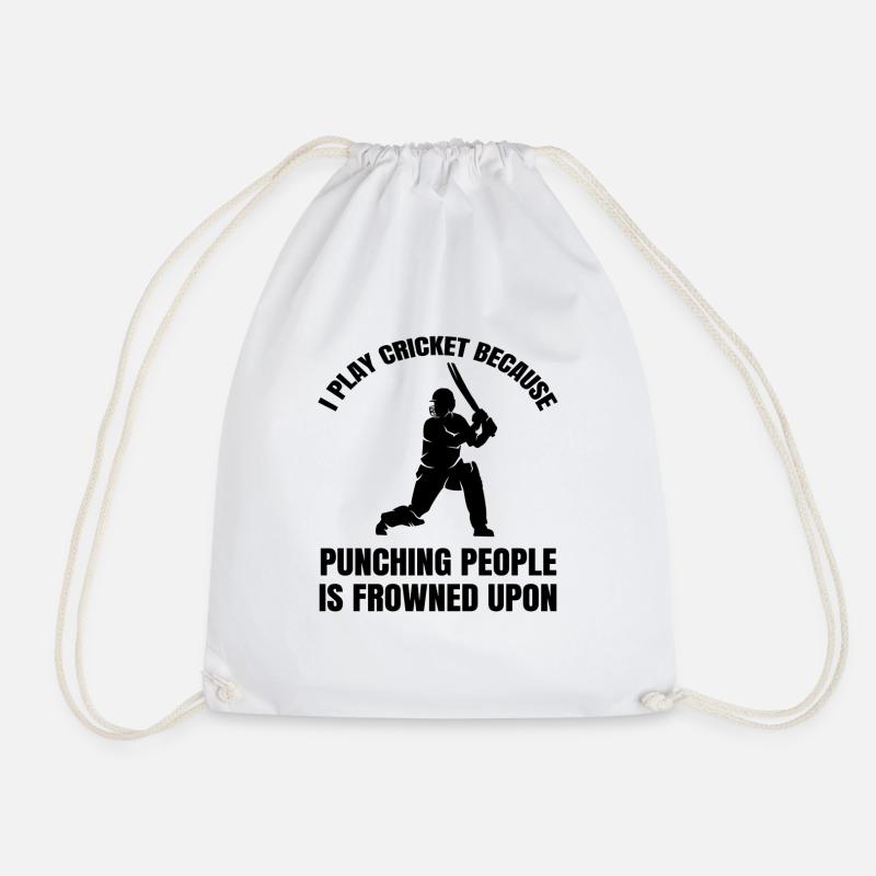 Cricket Cricket Cricket Team Cricket Team - Drawstring Bag - white