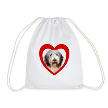 Dog Lovers - Dogs Heart - Old English Sheepdog - Sac de sport léger - blanc - Devant