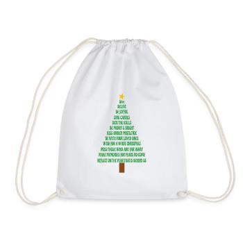 Noël souhaite que les familles d’arbres de Noël soient moches - Sac de sport léger - blanc - Devant