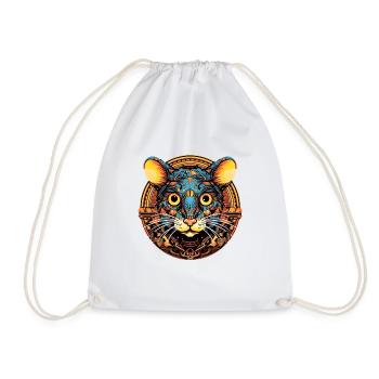 Cheddar Cheese Mouse - Drawstring Bag - white - Front