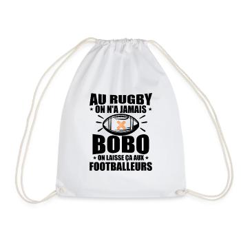 Au Rugby On N'A Jamais BOBO On Laisse ça Aux Foot - Sac de sport léger - blanc - Devant