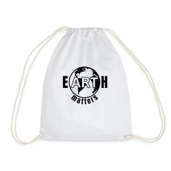 Earth Matters, Art Matters,Trendy Nature Statement - Turnbeutel - Weiß - Vorne