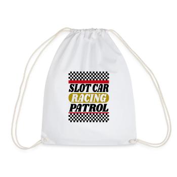 Slot Car Racing Patrol Slotcar Racer Idée cadeau - Sac de sport léger - blanc - Devant