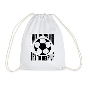 Fußballspieler Fußballmannschaft Fußballdesign - Turnbeutel - Weiß - Vorne