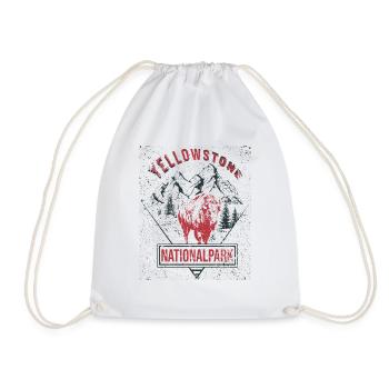 Yellowstone National Park - Drawstring Bag - white - Front