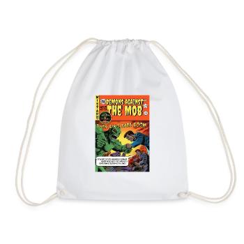 Retro Horror Comic - Demons against The Mob - Drawstring Bag - white - Front