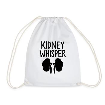 Kidney Dialysis Nephrology Hemodialysis Funny - Drawstring Bag - white - Front