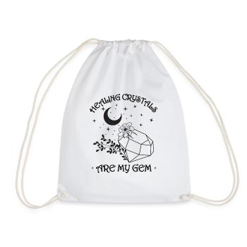 Funny Gemstone Chakra Healer Spiritual - Drawstring Bag - white - Front