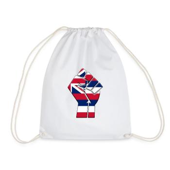 State Of Hawaii Flag Pride Native Family Home - Drawstring Bag - white - Front