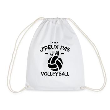 J'Peux Pas ! J'Ai Volleyball 🏐 - Sac de sport léger - blanc - Devant