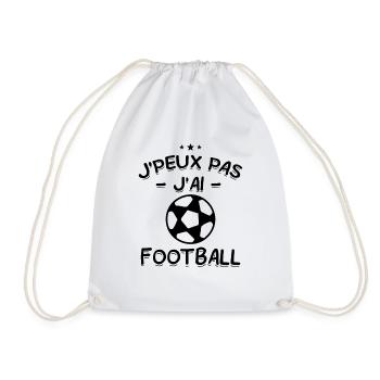J'Peux Pas ! J'Ai Football ⚽ - Sac de sport léger - blanc - Devant