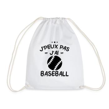 J'Peux Pas ! J'Ai Baseball ⚾ - Sac de sport léger - blanc - Devant