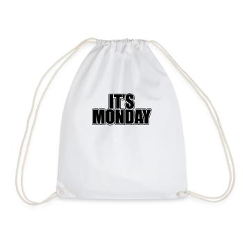 Funny Black Monday Weekly Prank Day Cool Jokes Pun - Drawstring Bag - white - Front