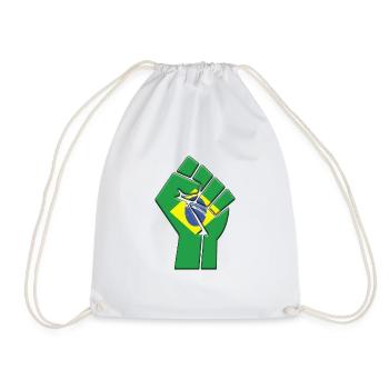 Brazil Flag Brazilian Country Pride Native - Drawstring Bag - white - Front