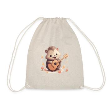 Hedgehog joue de la guitare - Sac de sport léger - nature - Devant