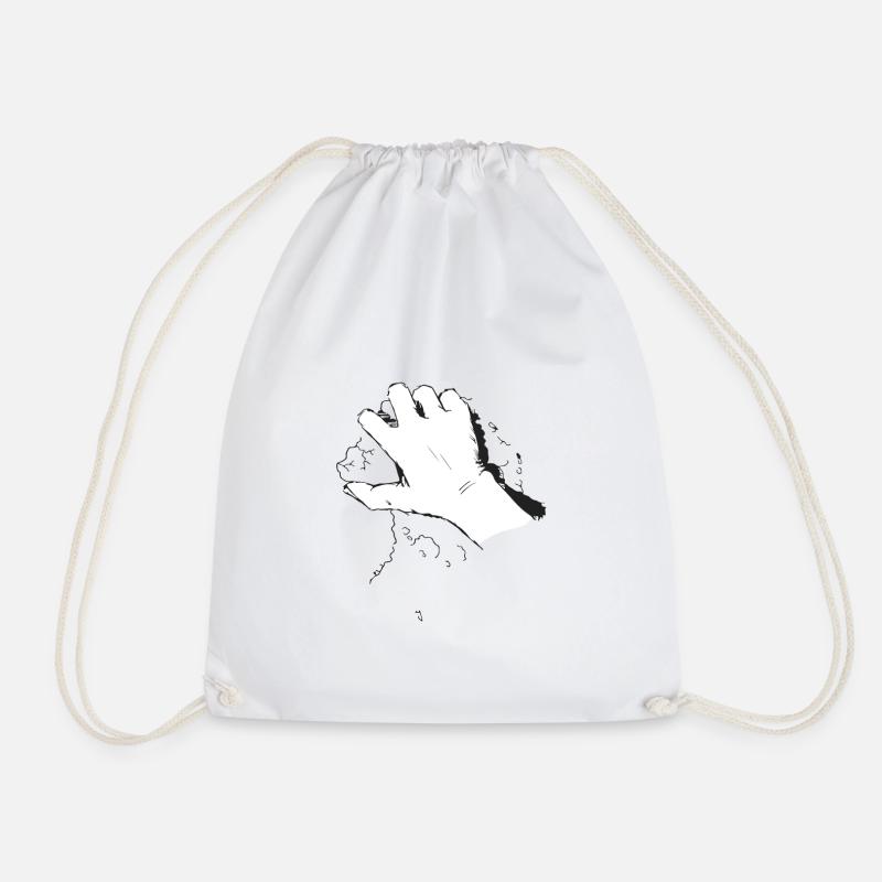 Rock Climbing - Drawstring Bag - white