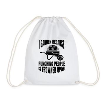 Garden Gardening Home Gardener Gardener Gardener Gardening - Drawstring Bag - white - Front