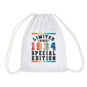 Edition limitée depuis 1934 Cadeau d’anniversaire - Sac de sport léger - blanc - Devant