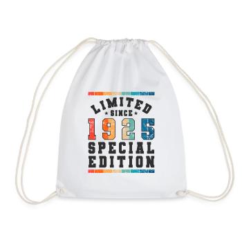 Limited Edition since 1925 Geburtstag Geschenk - Turnbeutel - Weiß - Vorne