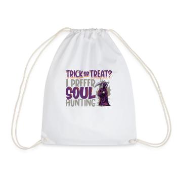 Funny Grim Reaper Lover Halloween Horror - Drawstring Bag - white - Front