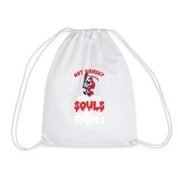 Funny Grim Reaper Lover Halloween Horror - Drawstring Bag - white - Front